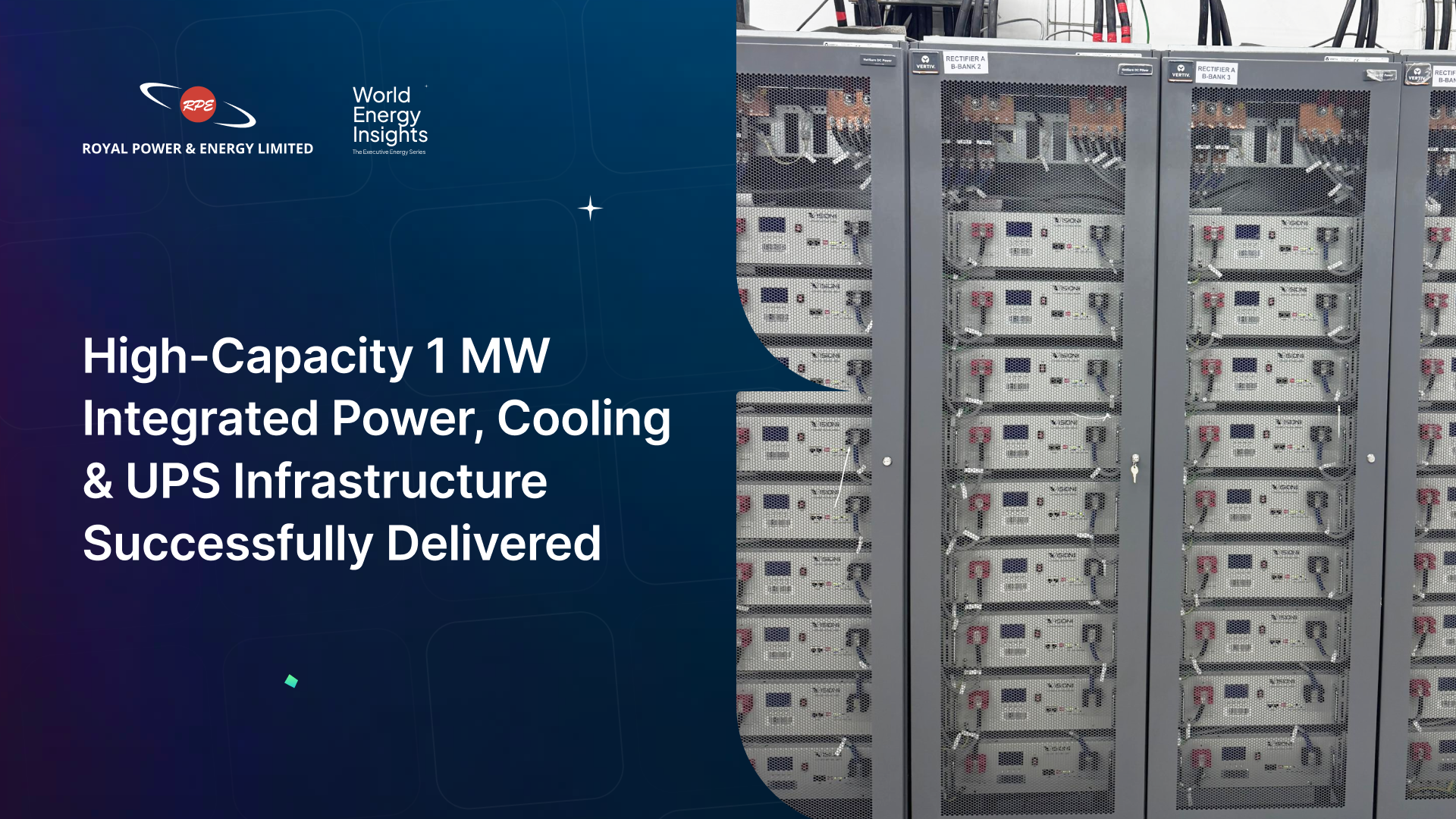 High-Capacity 1 MW Integrated Power, Cooling & UPS Infrastructure Successfully Delivered